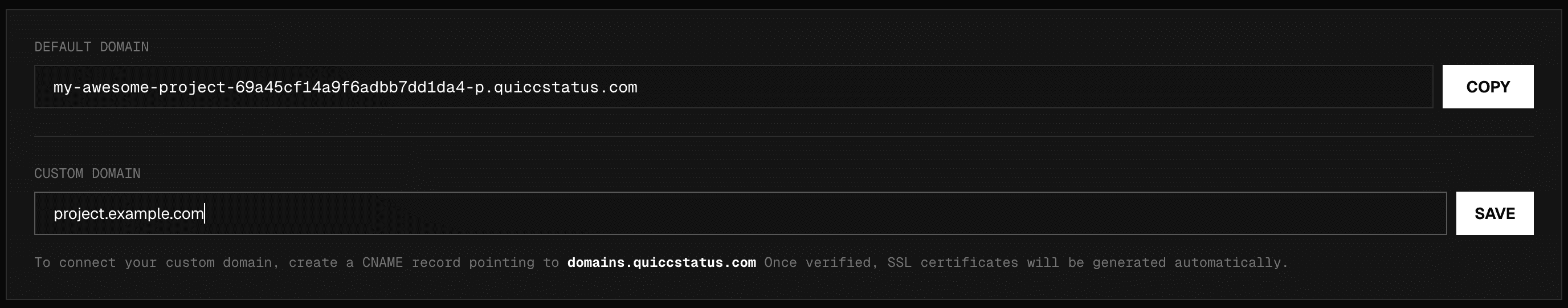 Use your own domain